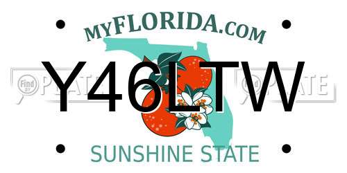 Y46LTW Florida License Plate