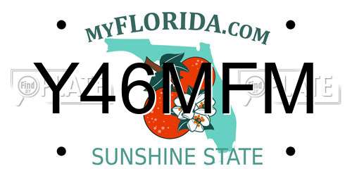 Y46MFM Florida License Plate