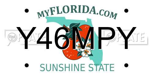 Y46MPY Florida License Plate