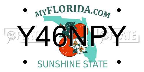Y46NPY Florida License Plate