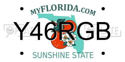 Y46RGB Florida License Plate