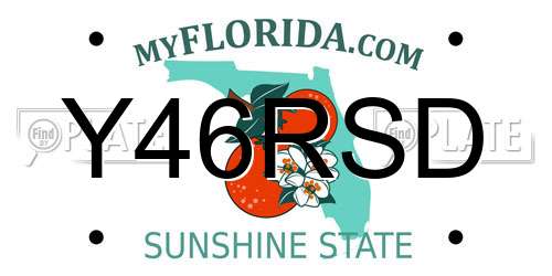 Y46RSD Florida License Plate