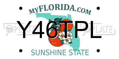 Y46TPL Florida License Plate