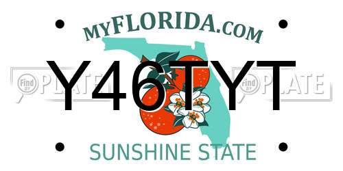 Y46TYT Florida License Plate