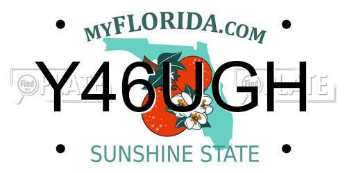 Y46UGH Florida License Plate