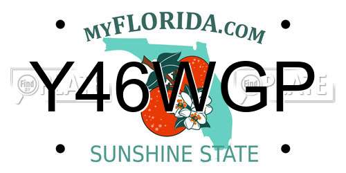 Y46WGP Florida License Plate