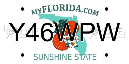 Y46WPW Florida License Plate