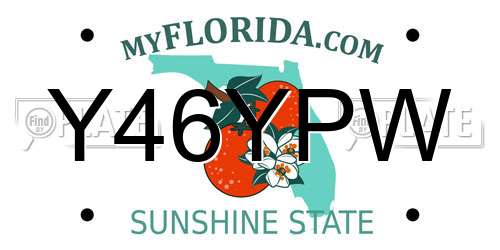 Y46YPW Florida License Plate