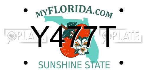 Y477T Florida License Plate
