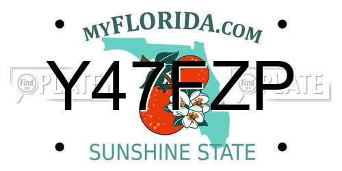 Y47FZP Florida License Plate