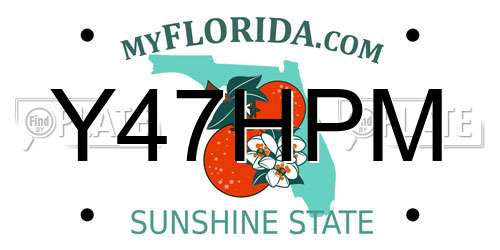 Y47HPM Florida License Plate