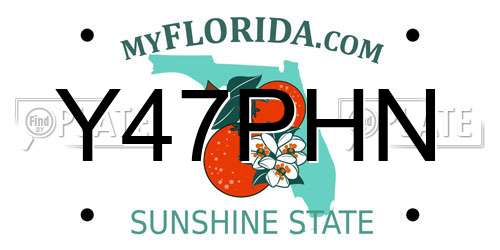 Y47PHN Florida License Plate