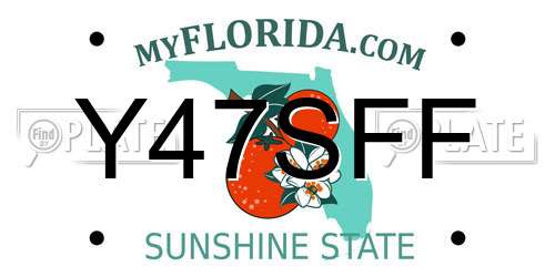Y47SFF Florida License Plate