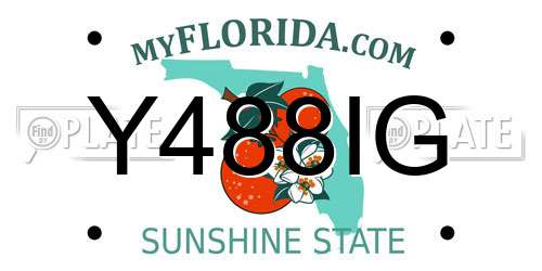 Y488IG Florida License Plate