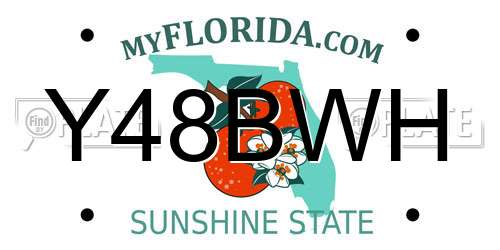 Y48BWH Florida License Plate