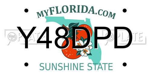 Y48DPD Florida License Plate