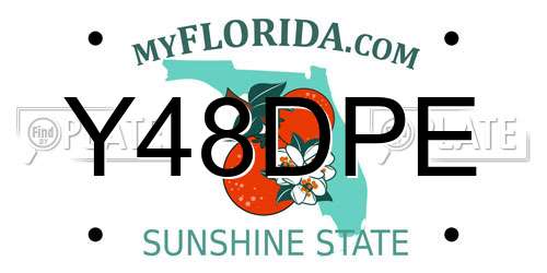 Y48DPE Florida License Plate