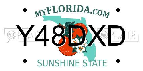 Y48DXD Florida License Plate