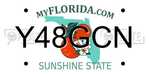 Y48GCN Florida License Plate