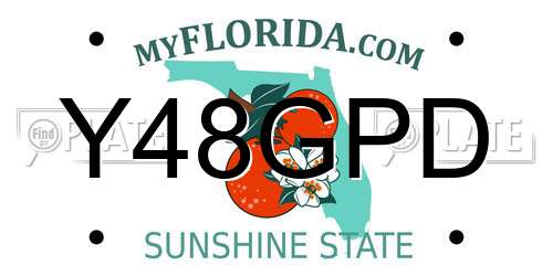Y48GPD Florida License Plate