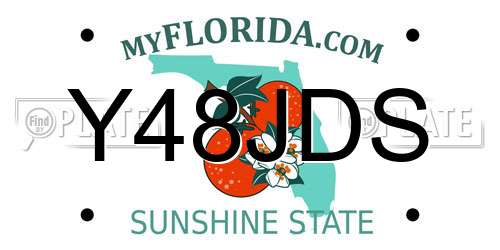 Y48JDS Florida License Plate