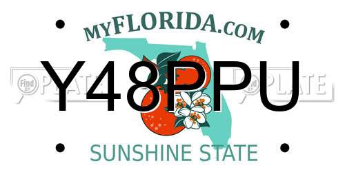 Y48PPU Florida License Plate
