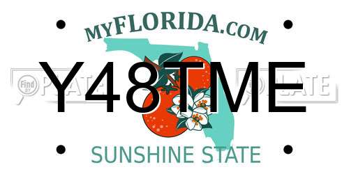 Y48TME Florida License Plate