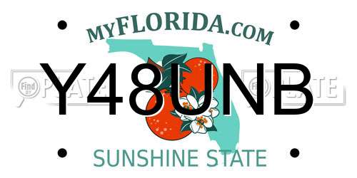 Y48UNB Florida License Plate