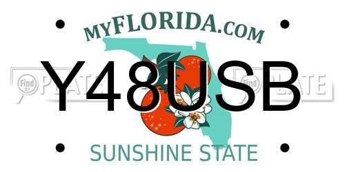 Y48USB Florida License Plate