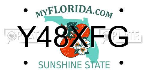 Y48XFG Florida License Plate