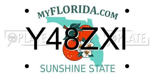 Y48ZXI Florida License Plate
