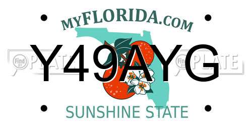 Y49AYG Florida License Plate