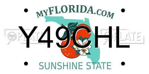 Y49CHL Florida License Plate