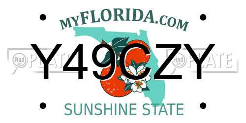 Y49CZY Florida License Plate