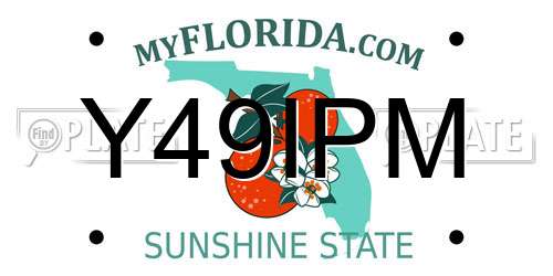 Y49IPM Florida License Plate