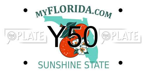Y50 Florida License Plate