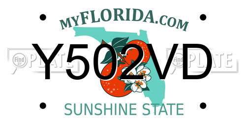 Y502VD Florida License Plate
