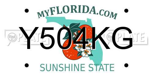 Y504KG Florida License Plate