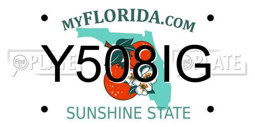 Y508IG Florida License Plate