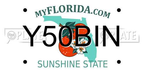 Y50BIN Florida License Plate