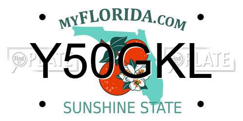 Y50GKL Florida License Plate