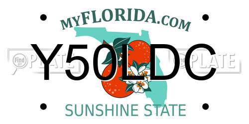 Y50LDC Florida License Plate