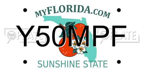 Y50MPF Florida License Plate