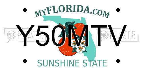 Y50MTV Florida License Plate