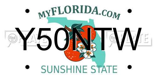 Y50NTW Florida License Plate