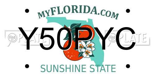 Y50PYC Florida License Plate