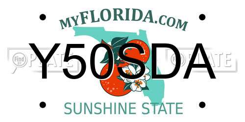 Y50SDA Florida License Plate