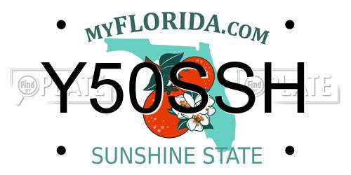 Y50SSH Florida License Plate