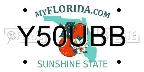 Y50UBB Florida License Plate