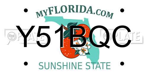 Y51BQC Florida License Plate